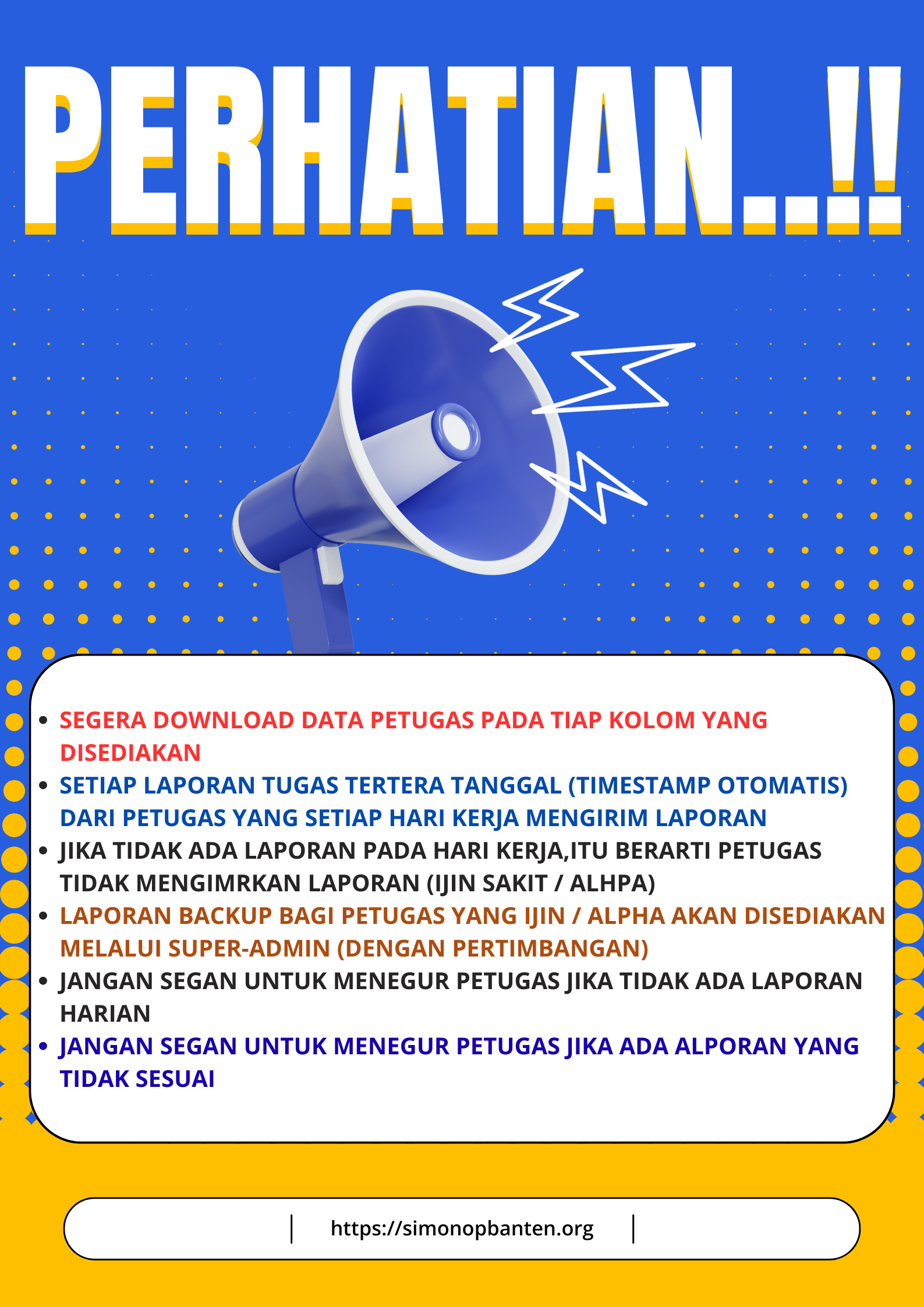 perhatian form tugas juru wajib 3